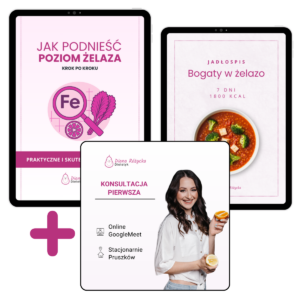 E-book „Jak podnieść poziom żelaza” + Jadłospis + Konsultacja