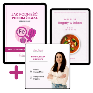 E-book „Jak podnieść poziom żelaza” + Jadłospis + Konsultacja