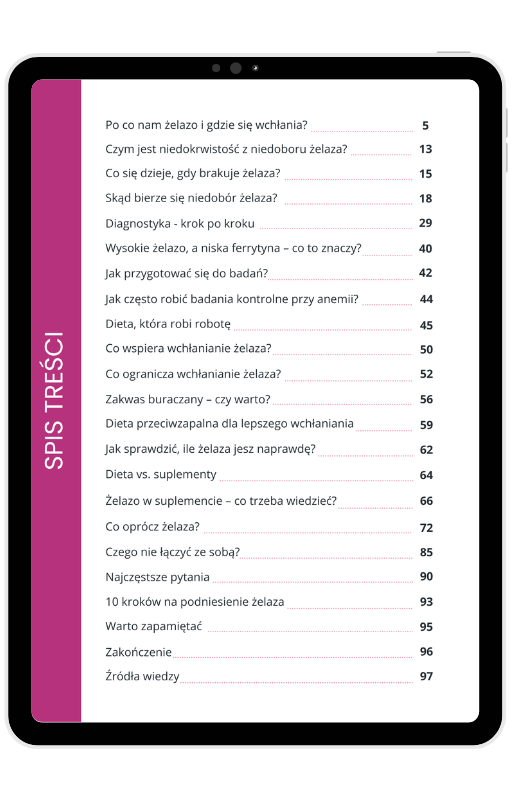 Spis treści Ebook o anemii