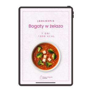 Jadłospis bogaty w żelazo 1800 kcal